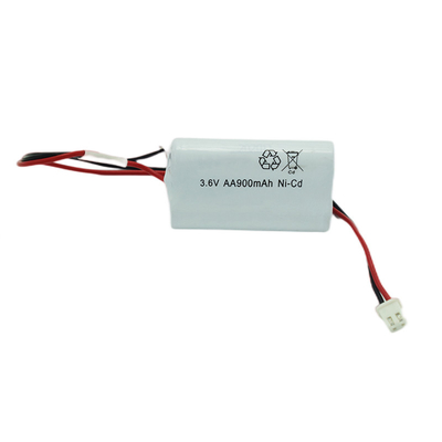 AA ไฟฉุกเฉินแบตเตอรี่ Ni Cd 900mAh 3.6V 500 รอบอายุการใช้งาน