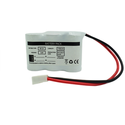 SC1700mah ไฟฉุกเฉินชุดแบตเตอรี่ Ni Cd 3.6 โวลต์การกำหนดค่าแบบเคียงข้างกัน