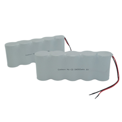 NiCD แบตเตอรี่ไฟออกฉุกเฉิน D4000mAh 6.0 V ปลอดภัยข้างๆ