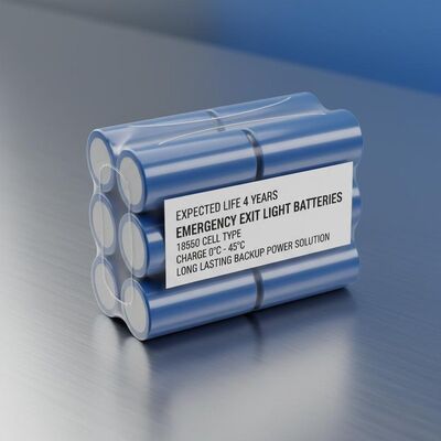 อายุการใช้งาน 4 ปี แบตเตอรี่ไฟออกฉุกเฉิน 18650 แบบเซลล์ ชาร์จ 0C 45C การแก้ไขพลังงานสํารองที่ยั่งยืน
