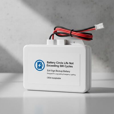 ระยะเวลาการใช้งานของแบตเตอรี่ ไม่เกิน 500 ป้ายออก แบตเตอรี่สํารองที่ออกแบบมาเพื่อแสงฉุกเฉินที่ยาวนาน Oem ยอมรับ