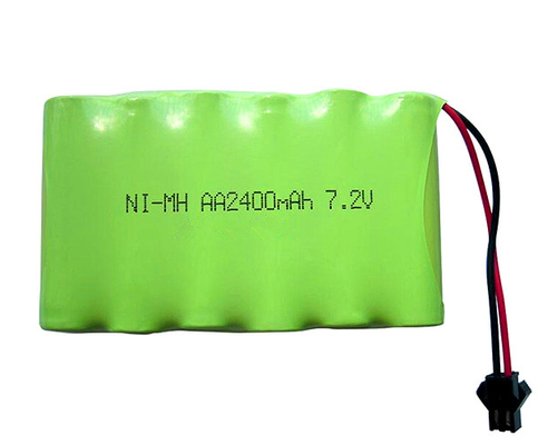 4 ปี 7.2 V NiMh แบตเตอรี่ AA 2400mAh สำหรับไฟฉุกเฉิน