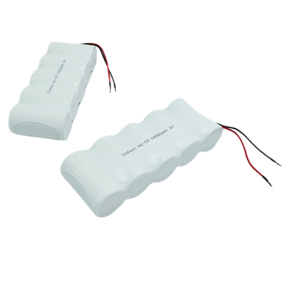 Ni Cd แบตเตอรี่แบบชาร์จได้ D4000mAh 6.0V Cycle Life แบตเตอรี่