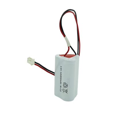 AA ไฟฉุกเฉินแบตเตอรี่ Ni Cd 900mAh 3.6V 500 รอบอายุการใช้งาน