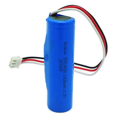 แบตเตอรี่ลิเธียมไฟทางออกแบตเตอรี่ Lifepo4 Cells 18650 3.2V 1600mAh