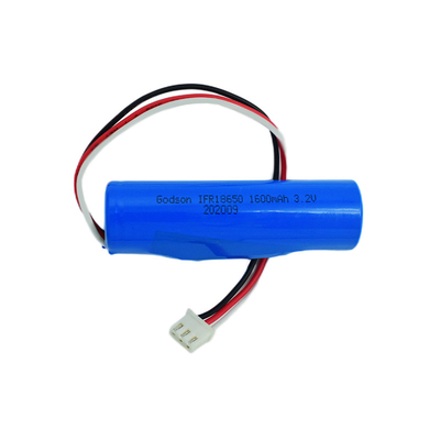 แบตเตอรี่ลิเธียมไฟทางออกแบตเตอรี่ Lifepo4 Cells 18650 3.2V 1600mAh