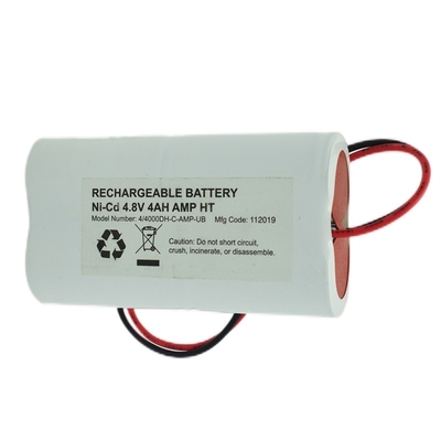 แบตเตอรี่ไฟทางออกฉุกเฉินเคียงข้างกันแพ็ค 4.8 โวลต์ D40000mAh NiCd