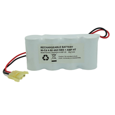 55 องศา D4000mAh Nicd Battery Pack 4.8V สำหรับไฟฉุกเฉิน