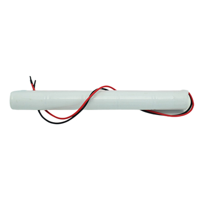 6.0 โวลต์ Ni Cd ไฟฉุกเฉินทางออกแบตเตอรี่ Stick Type สีขาว PVC Color