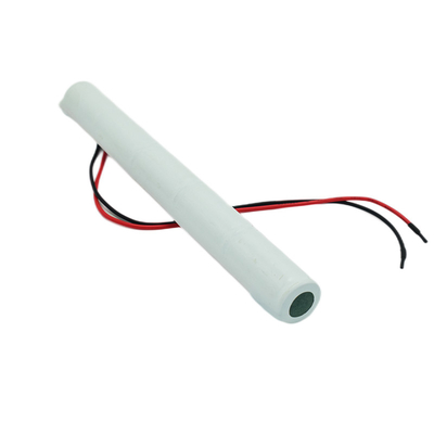 6.0 โวลต์ Ni Cd ไฟฉุกเฉินทางออกแบตเตอรี่ Stick Type สีขาว PVC Color