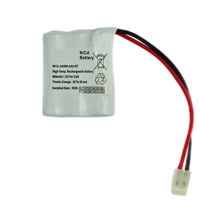 3.6V ไฟฉุกเฉินแบตเตอรี่ Ni Cd 900mAh 500 รอบรอบ