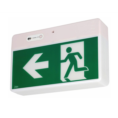 60Hz แบตเตอรี่ลิเธียมไอออนไฟฉุกเฉิน LED Quick Fit Exit Box สีขาว 4W 60lm EGS4QLiA
