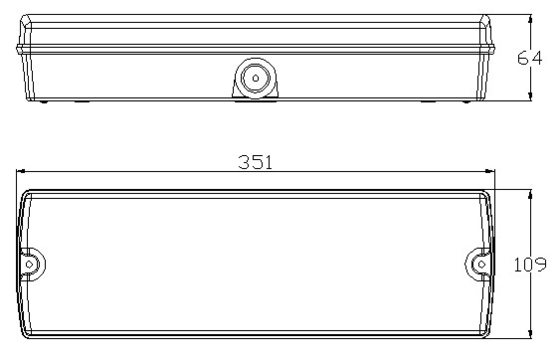 ไฟฉุกเฉินแบตเตอรี่ลิเธียมไอออน 60Hz LED แผงกั้นสีขาว 4W 150lm ติดตั้งบนเพดาน
