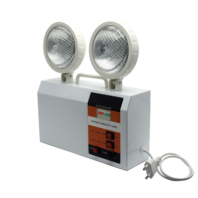 ไฟ LED สปอตไลท์ฉุกเฉินคู่กลางแจ้งสีขาว 3W 6500K ระยะเวลา 3 ชั่วโมง