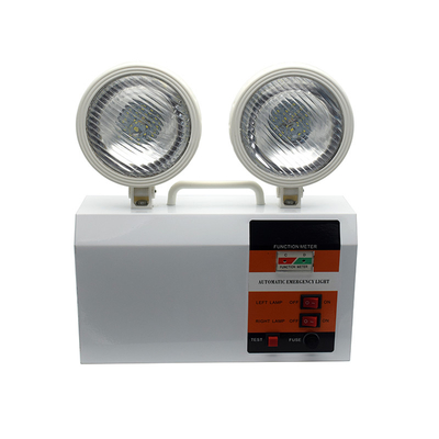 ไฟ LED สปอตไลท์ฉุกเฉินคู่กลางแจ้งสีขาว 3W 6500K ระยะเวลา 3 ชั่วโมง