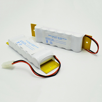 SC1800mAh 7.2 V ไฟฉุกเฉินป้ายทางออกแบตเตอรี่ Ni Cd พร้อมแผ่นรองหลัง