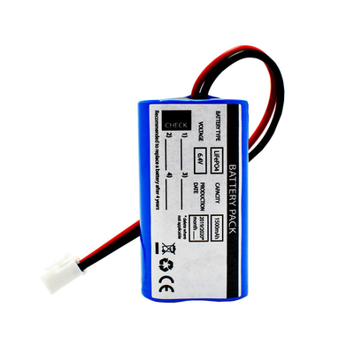 แบตเตอรี่ลิเธียมไฟทางออกของแบตเตอรี่ Lifepo4 Cells 18650 6.4V 1500mAh
