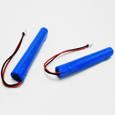 แบตเตอรี่ลิเธียมไฟฉุกเฉินที่ปรับแต่งได้ LiFePO4 18650 1600mAh 6.4Volt Battery Pack
