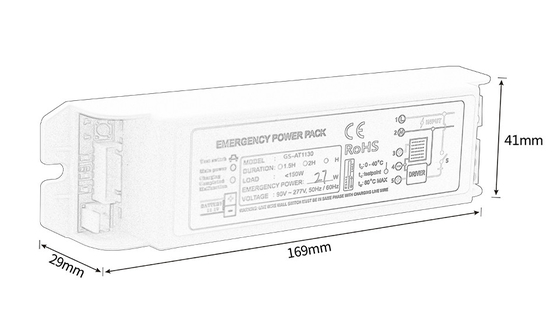 Max 3.33A พลังงานฉุกเฉิน พลังงานปรับเปลี่ยนประเภท 16-30W GS-AT1130