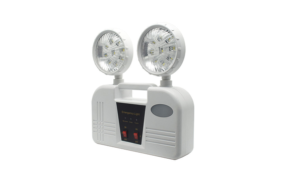 ระยะเวลา 3 ชั่วโมง ไฟฉุกเฉิน Twin Head 6W AC 85-265V ABS