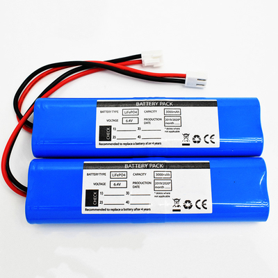 18650 3000mAh 6.4 วอลท์ แบบ LiFePO4 ประเภทแบตเตอรี่ ความสามารถในการทํางานในอุณหภูมิสูง