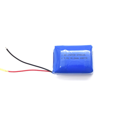 โพลีเมอร์ไอออนลิตีโอ 232738 2700mAh 3.8V กับ PCB และ UL1571 24AWG RED&amp;BLACK
