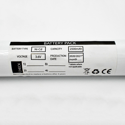 3แบตเตอรี่ Ni-CD ขนาด.6V 2500mAh สําหรับแสงสว่างฉุกเฉิน ที่มีประหยัดสูง
