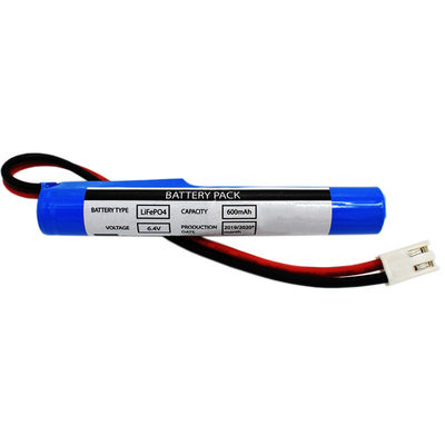 ไฟฉุกเฉิน 600mAh 6.4 วอลต์ LiFePO4 แบตเตอรี่ชนิดสติ๊ก