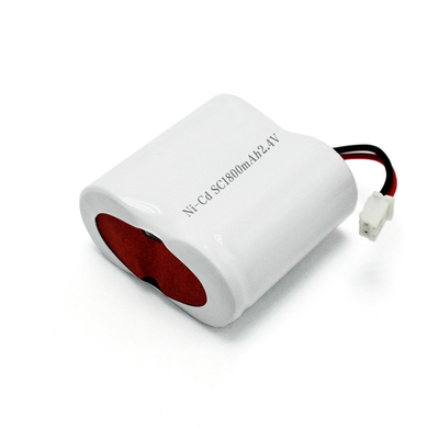 แบตเตอรี่ไฟฉุกเฉิน Ni-Cd แบตเตอรี่ SC1800mAh 2.4V 4.32Wh แบบข้างๆ