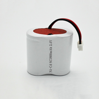 แบตเตอรี่ไฟฉุกเฉิน Ni-Cd แบตเตอรี่ SC1800mAh 2.4V 4.32Wh แบบข้างๆ
