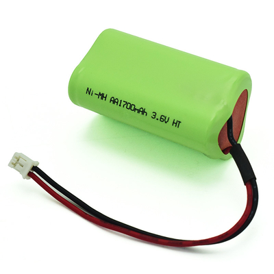 OEM PVC 3.6V Ni-Mh AA1700mAh แบตเตอรี่ชาร์จใหม่ความร้อนสูง