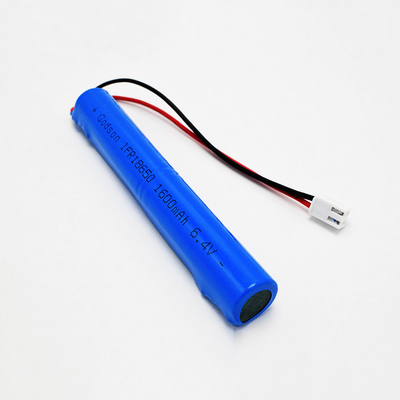 แบตเตอรี่ไฟฟ้าฉุกเฉิน OEM IFR 18650 1.6Ah 6.4V LiFePO4 แบตเตอรี่สตั๊ค แพคอายุการใช้งานยาวนาน