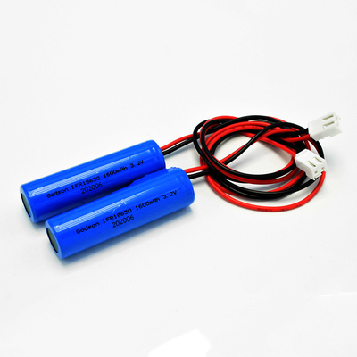 แบบเดียว IFR 18650*1 เซลล์ด้วย PCM 1.6Ah 3.2V LiFePO4 แบตเตอรี่กระบอก