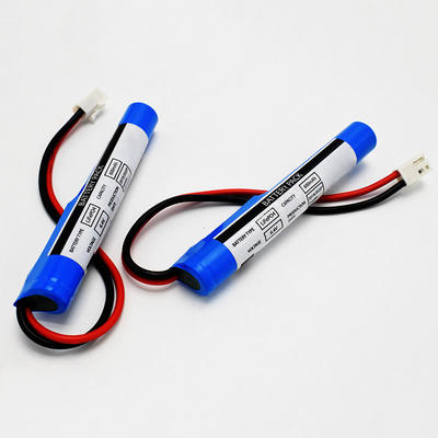พีวีซีสติ๊กประเภท IFR 18650*2 เซลล์ในชุดที่มีโมดูลควบคุมการป้องกัน 0.6Ah 6.4V LiFePO4 แบตเตอรี่กระบอก