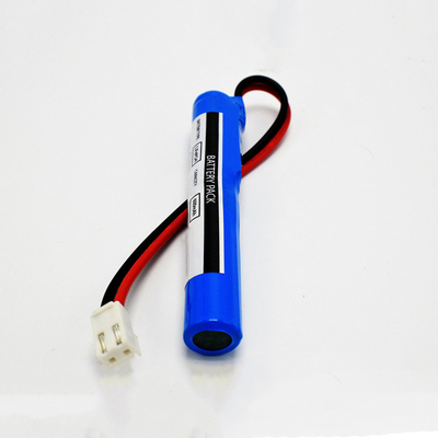 พีวีซีสติ๊กประเภท IFR 18650*2 เซลล์ในชุดที่มีโมดูลควบคุมการป้องกัน 0.6Ah 6.4V LiFePO4 แบตเตอรี่กระบอก