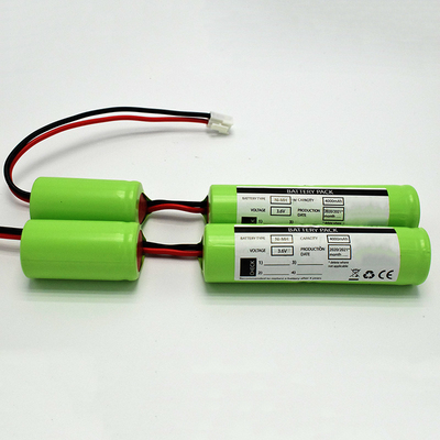 0.1C ชาร์จใหม่ได้ 3.6 V Ni Mh ชุดแบตเตอรี่ C4000mAh 500 รอบรอบ