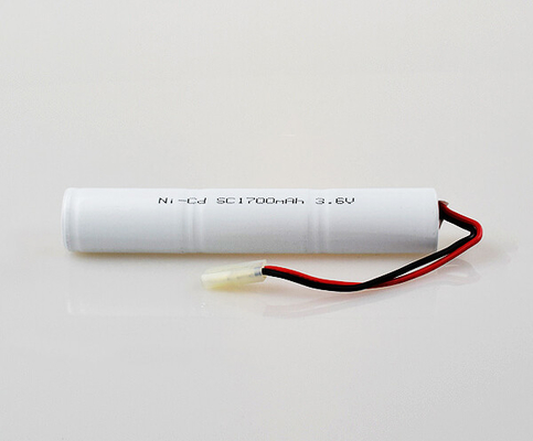 NiCd 0.1C ชุดแบตเตอรี่แบบชาร์จได้ 3.6 V SC1700mAh Light Cell Weight
