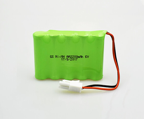 แบตเตอรี่ไฟทางออกฉุกเฉิน AA แบบชาร์จได้ NiMH 2200mAh 6.0V