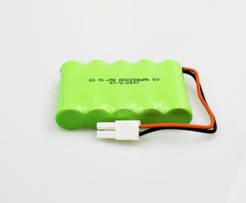 แบตเตอรี่ไฟทางออกฉุกเฉิน AA แบบชาร์จได้ NiMH 2200mAh 6.0V