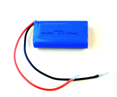 18650 แบตเตอรี่ลิเธียมเหล็กฟอสเฟตชาร์จใหม่ได้ 6.4V 1500MAh