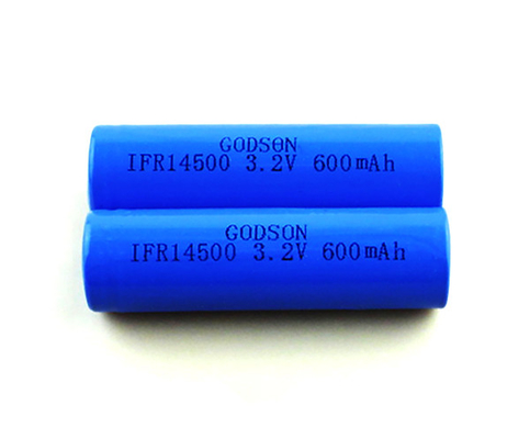 CC CV การชาร์จ 12V LiFePO4 แบตเตอรี่ IFR14500 Regarchable 3.2 V 600mAh Single Cell