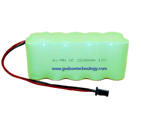 แบตเตอรี่ไฟทางออกฉุกเฉินแบบชาร์จไฟได้แบตเตอรี่ NiMH 12V SC 2500mAh