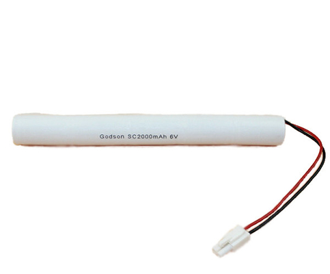 ไฟฉุกเฉินแบตเตอรี่ Ni Cd SC2000mAh 6.0V อายุการใช้งานยาวนาน Cell