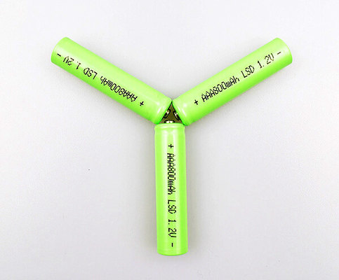เซลล์แบตเตอรี่ AAA 800mAh 1.2V Ni Mh สำหรับไฟฉุกเฉิน