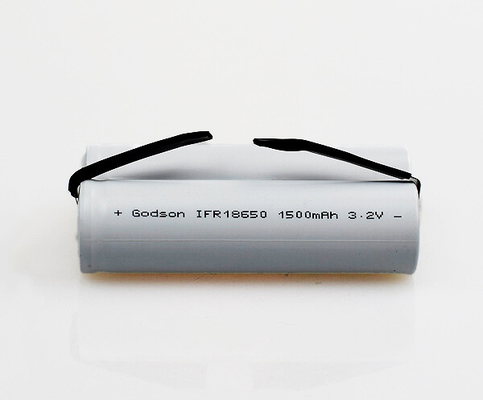 1500mAh 3.2 V แบตเตอรี่ลิเธียมเหล็กฟอสเฟตไฟฉุกเฉิน 18650 แท่งเดียว