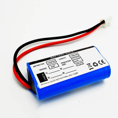 ชุดแบตเตอรี่แบบชาร์จได้ 1500 mAh LiFePO4 6.4V แบบเคียงข้างกัน