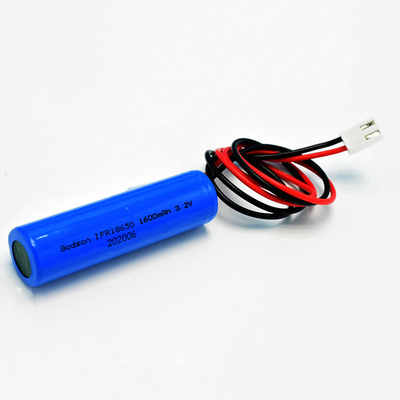 แบตเตอรี่ไฟทางออกทรงกระบอก LiFePO4 IFR18650 1600mAh 3.2V