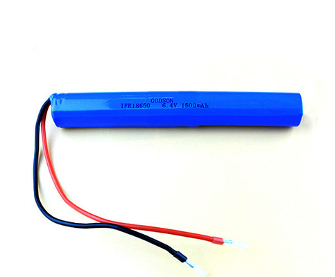 แบตเตอรี่ลิเธียมไฟฉุกเฉิน 1500mAh แบตเตอรี่ลิเธียมเหล็กฟอสเฟต 6.4V
