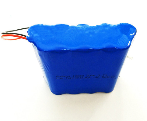 ไฟฉุกเฉิน 3.7 V แบตเตอรี่ลิเธียมเซลล์อุณหภูมิต่ำ ICR18650 20Ah