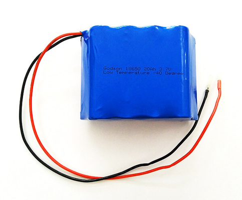 ไฟฉุกเฉิน 3.7 V แบตเตอรี่ลิเธียมเซลล์อุณหภูมิต่ำ ICR18650 20Ah